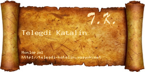 Telegdi Katalin névjegykártya