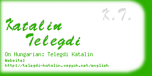 katalin telegdi business card